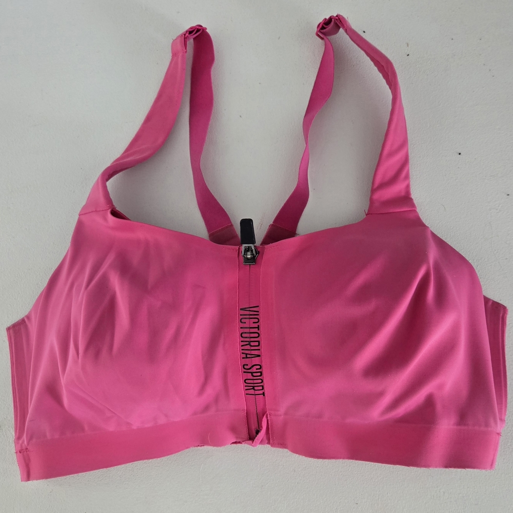 Victoria Sport Hot Pink Zip Front Sports Bra
